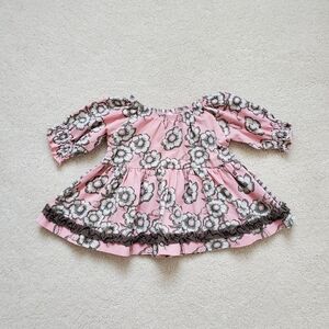 Matilda Jane Baby Girls Serendipity Polly Pleasant Floral Ruffle Top sz12m